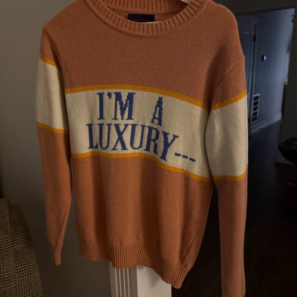 Rowing Blazers I'M A LUXURY Sweater Gyles and George Princess Diana - Picture 2 of 6